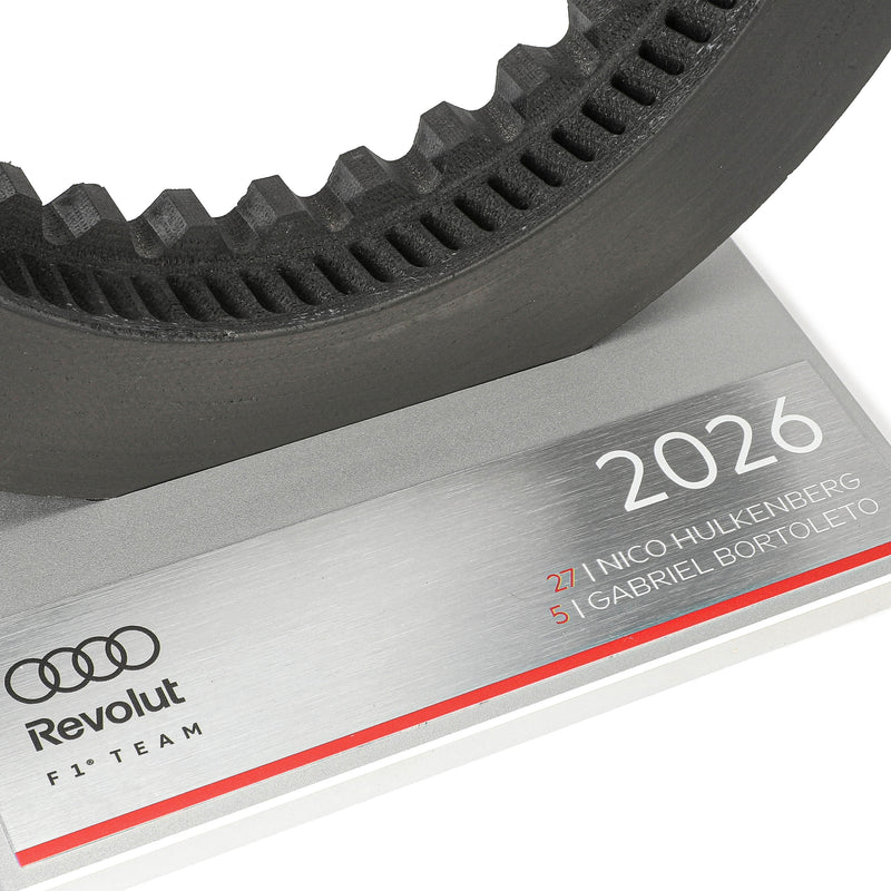 Audi Revolut F1® Team 2026 Dual-Signed Race-Used Rear Brake Disc Display