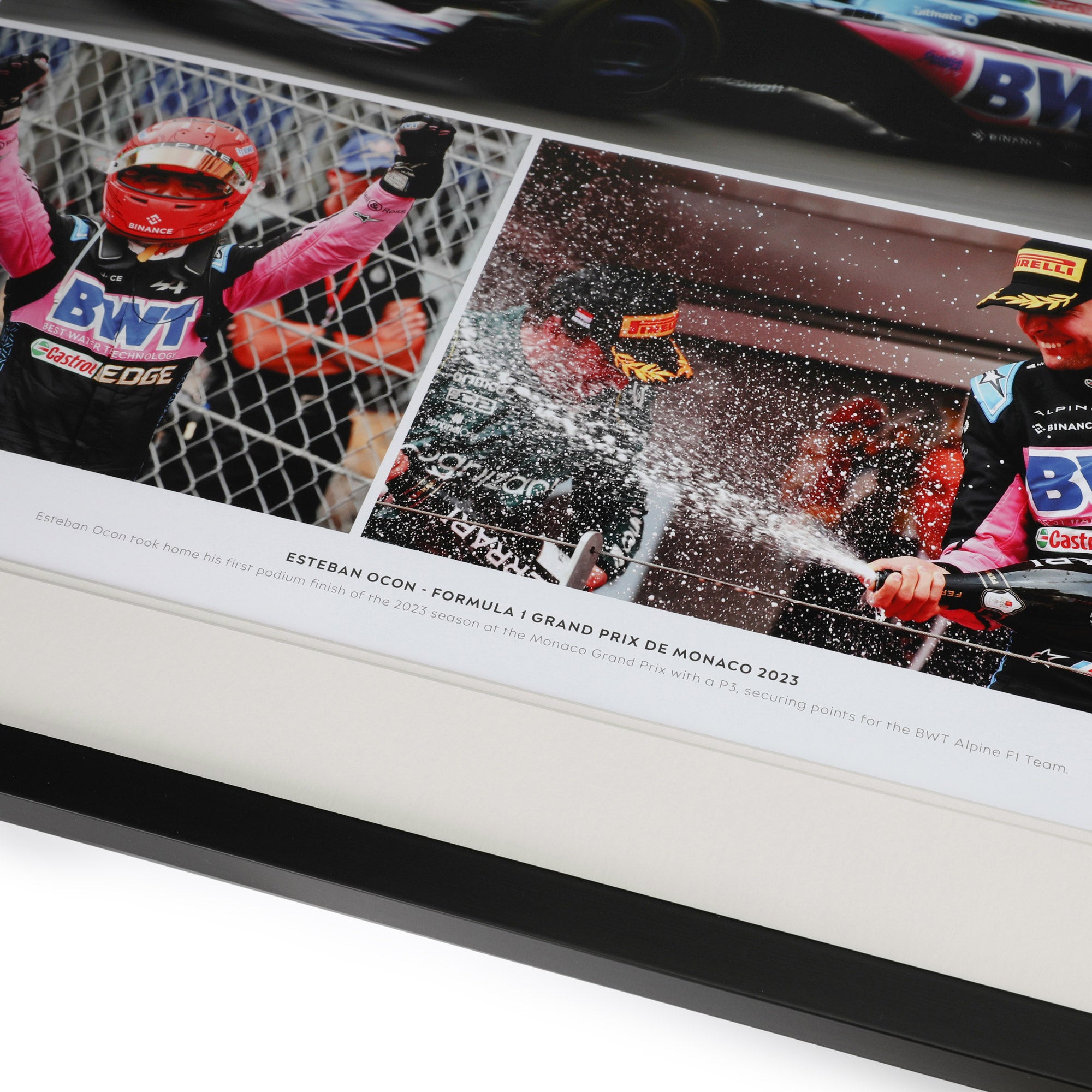 Limited-Edition Esteban Ocon 2023 Signed Photo Collage – Monte Carlo