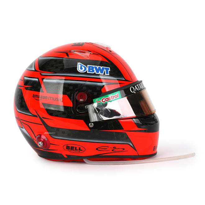 LOT 625 - Esteban Ocon Signed 2024 BWT Alpine F1 Team Race Used Helmet - Qatar GP