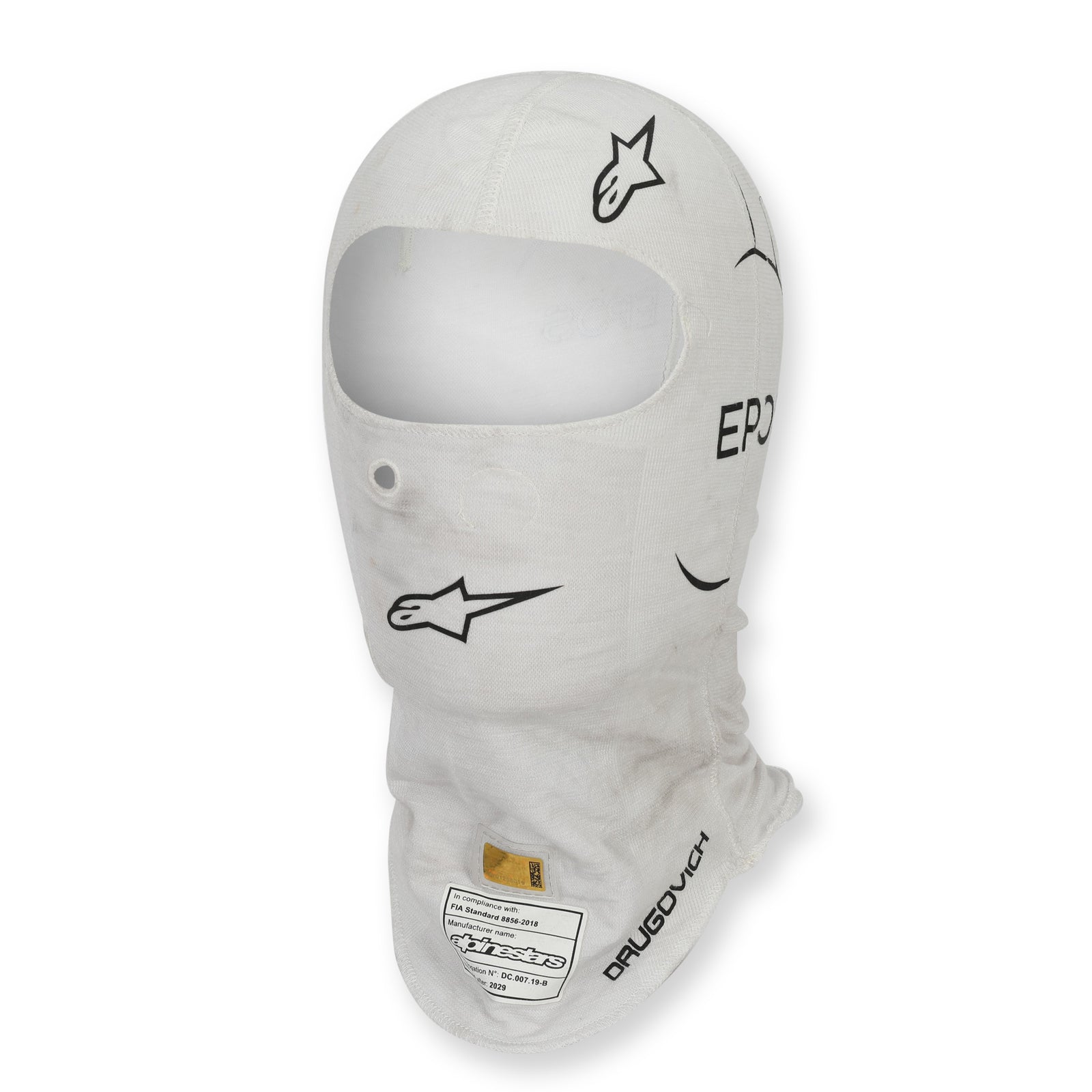 Felipe Drugovich 2022 Grand Prix Used Aston Martin Balaclava