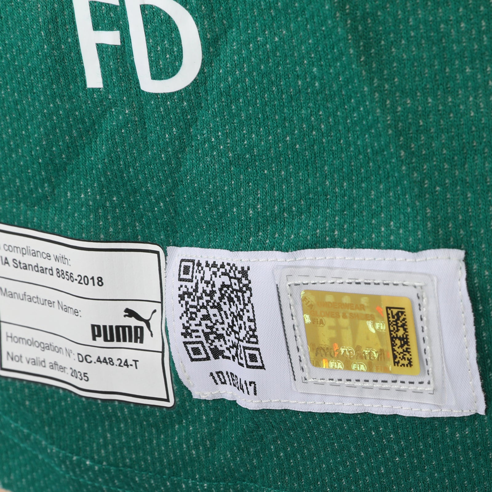 Season Launch LOT 163 - Felipe Drugovich 2025 Aston Martin Aramco Formula One Team Grand Prix Used Nomex