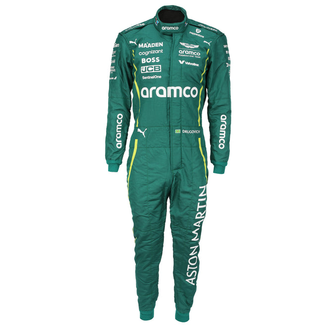 LOT 685 - Felipe Drugovich Unsigned 2025 Aston Martin Aramco Formula One Team Suit