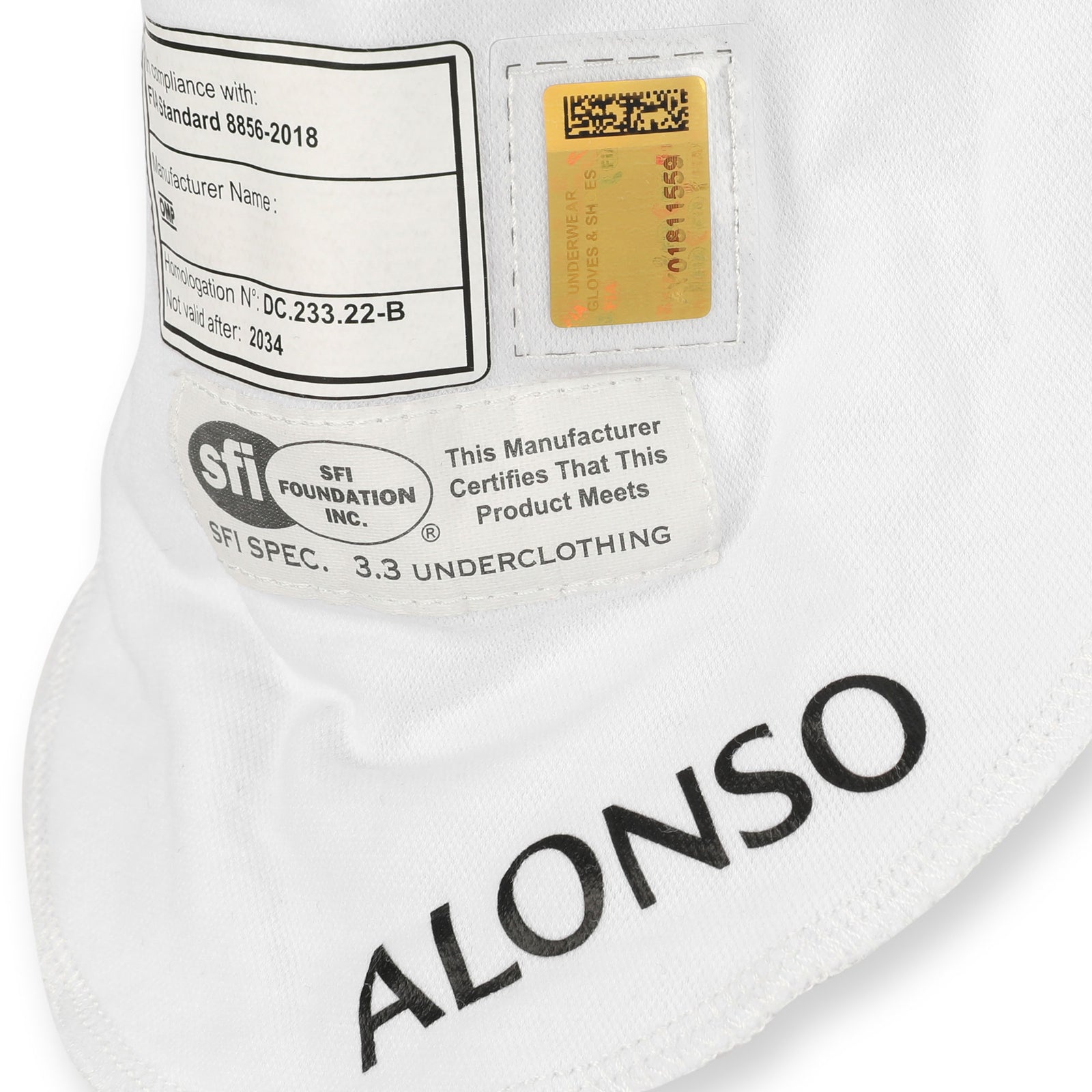 LOT 644 - Fernando Alonso Un-Signed 2024 Season Aston Martin Aramco Formula One Team Grand Prix Used Balaclava