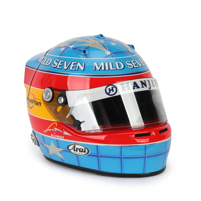 LOT 137 - Fernando Alonso 2003 Mild Seven Renault F1 Team Official Replica Helmet With Race-Used Visor