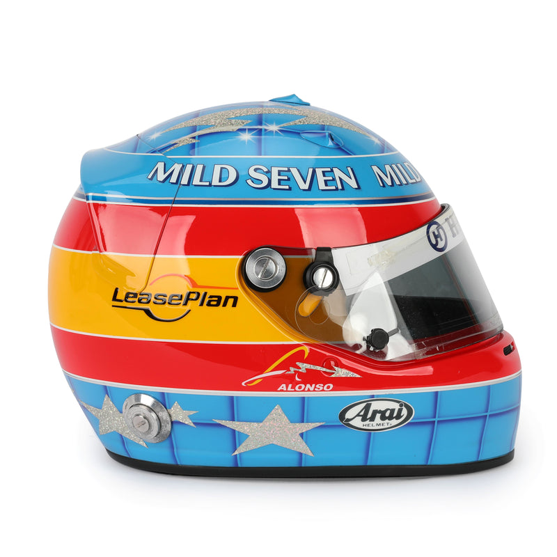 LOT 137 - Fernando Alonso 2003 Mild Seven Renault F1 Team Official Replica Helmet With Race-Used Visor