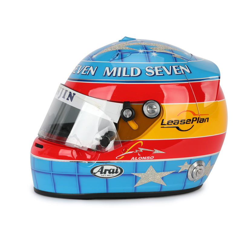 LOT 137 - Fernando Alonso 2003 Mild Seven Renault F1 Team Official Replica Helmet With Race-Used Visor