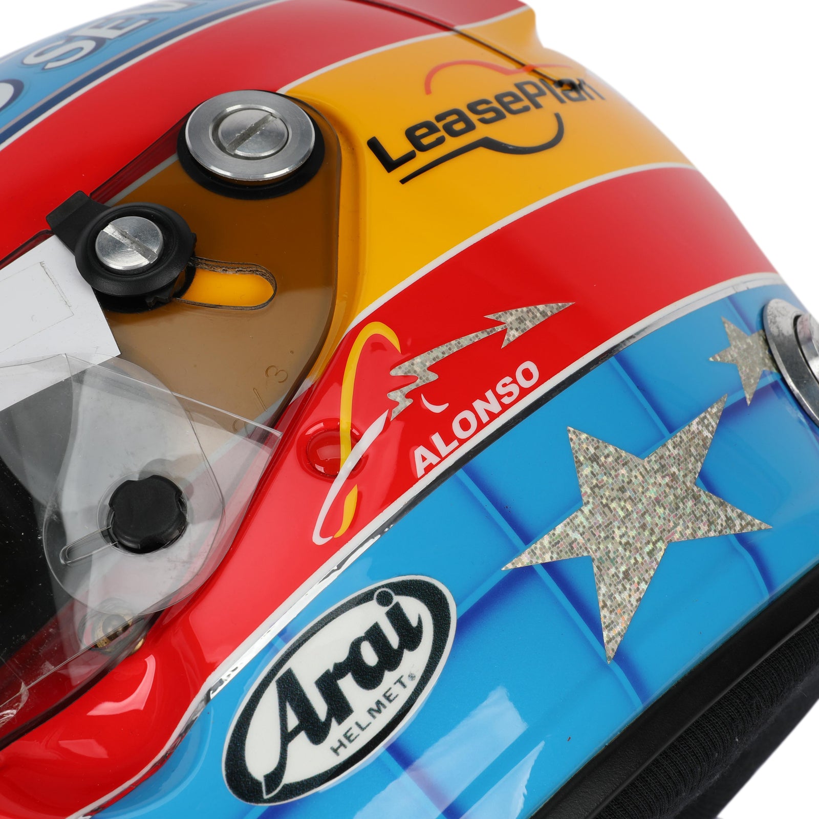 LOT 137 - Fernando Alonso 2003 Mild Seven Renault F1 Team Official Replica Helmet With Race-Used Visor