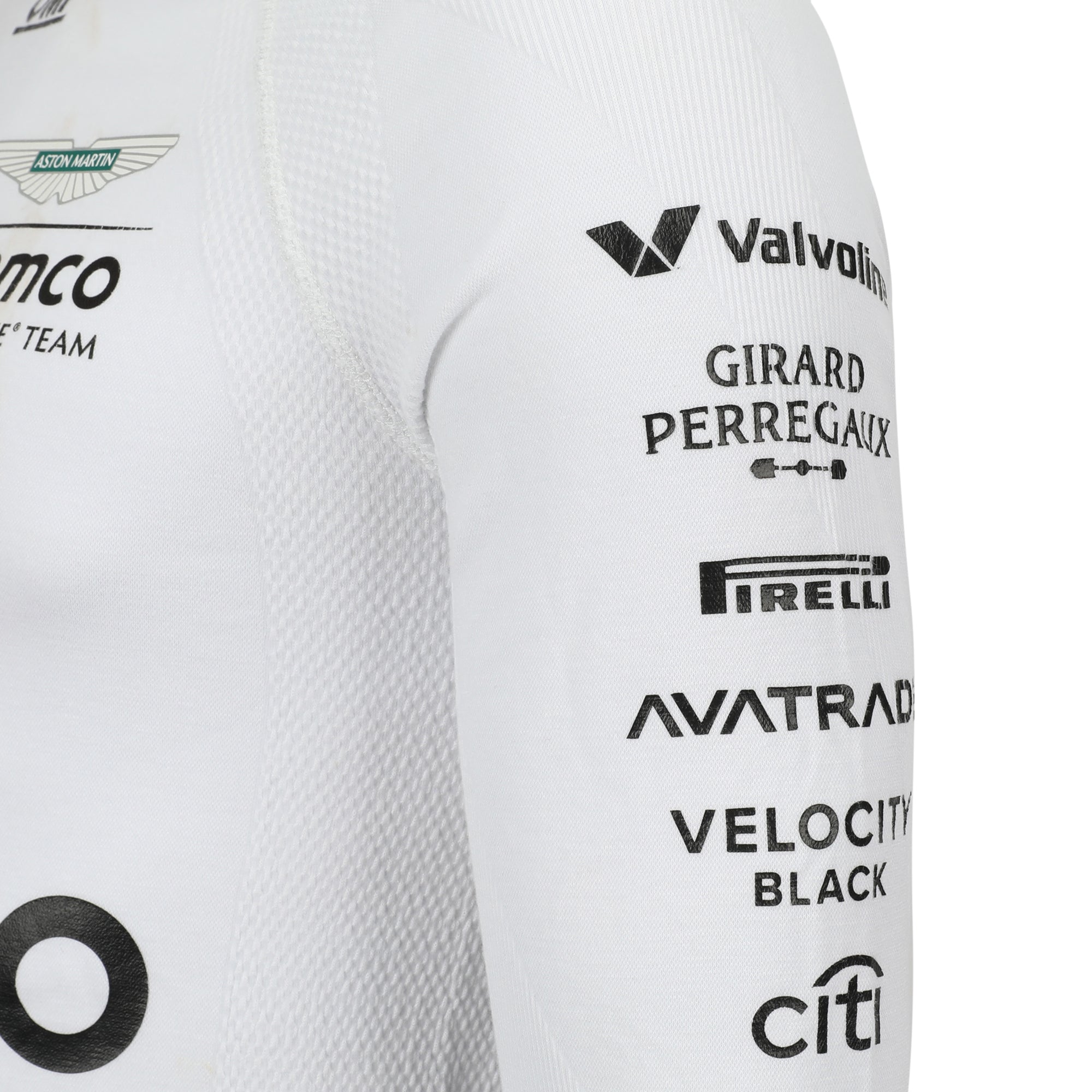 Fernando Alonso Un-Signed 2024 Aston Martin Aramco Formula One Team Grand Prix Used Nomex - Italian GP - White