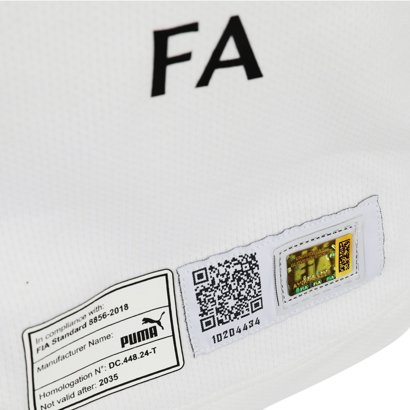 Auction LOT 125 - Fernando Alonso 2025  Aston Martin Aramco F1 Team Un-Signed Nomex - Brazil GP - White