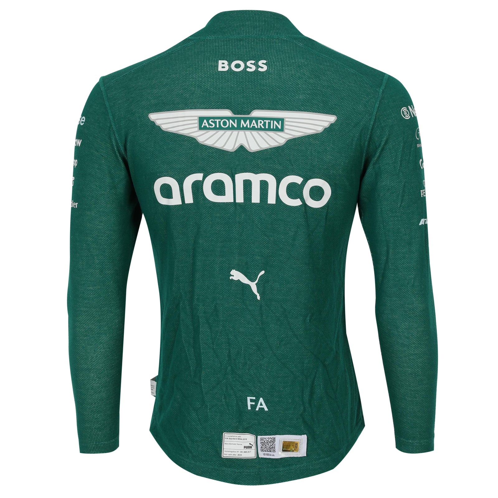 LOT 006 - Fernando Alonso 2025 Grand Prix Used Aston Martin Aramco Nomex