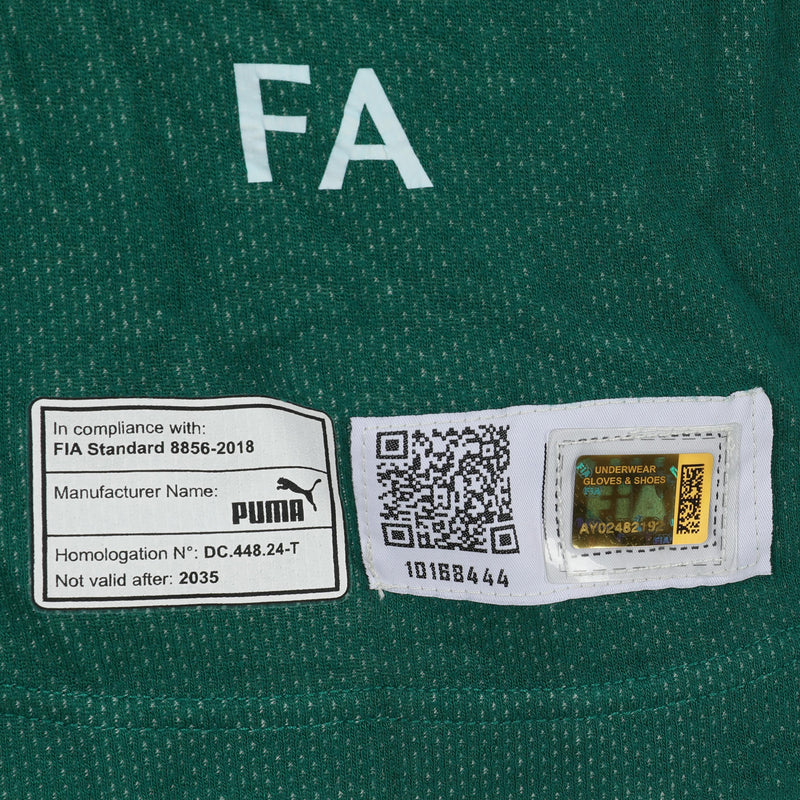 LOT 006 - Fernando Alonso 2025 Grand Prix Used Aston Martin Aramco Nomex