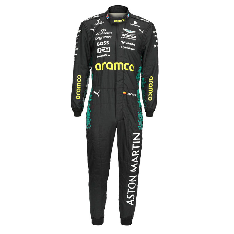 Fernando Alonso 2025 Aston Martin Formula One Team race suit from the Austin Grand Prix motorsport memorabilia