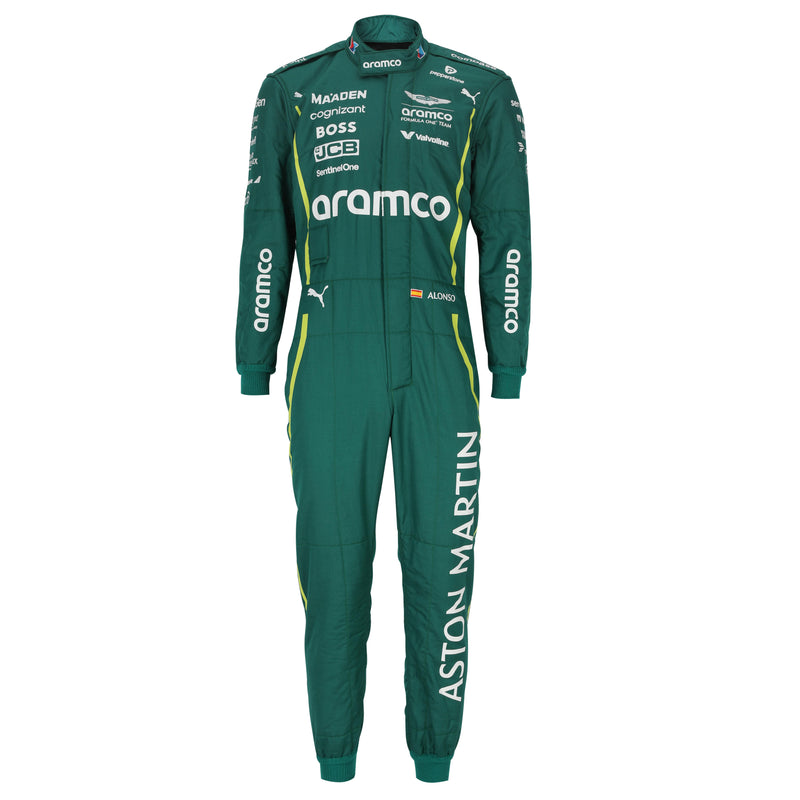 LOT 050 - Fernando Alonso 2025 Grand Prix Used Aston Martin Aramco Race suit