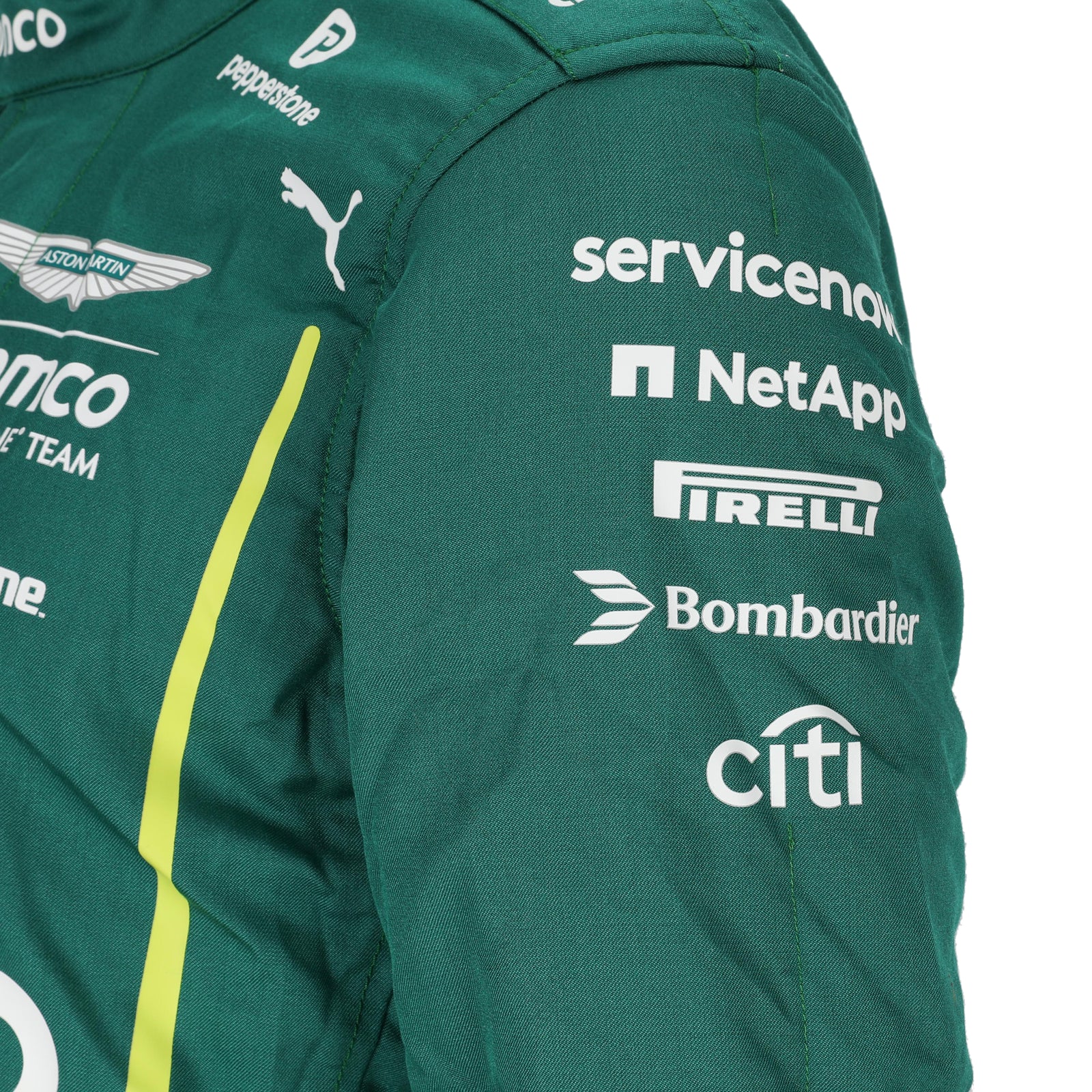 LOT 050 - Fernando Alonso 2025 Grand Prix Used Aston Martin Aramco Race suit