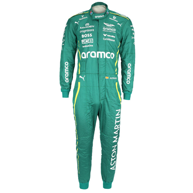 Aston Martin Aramco F1 Team race-used suit Fernando Alonso 2025 Canadian Grand Prix motorsport memorabilia