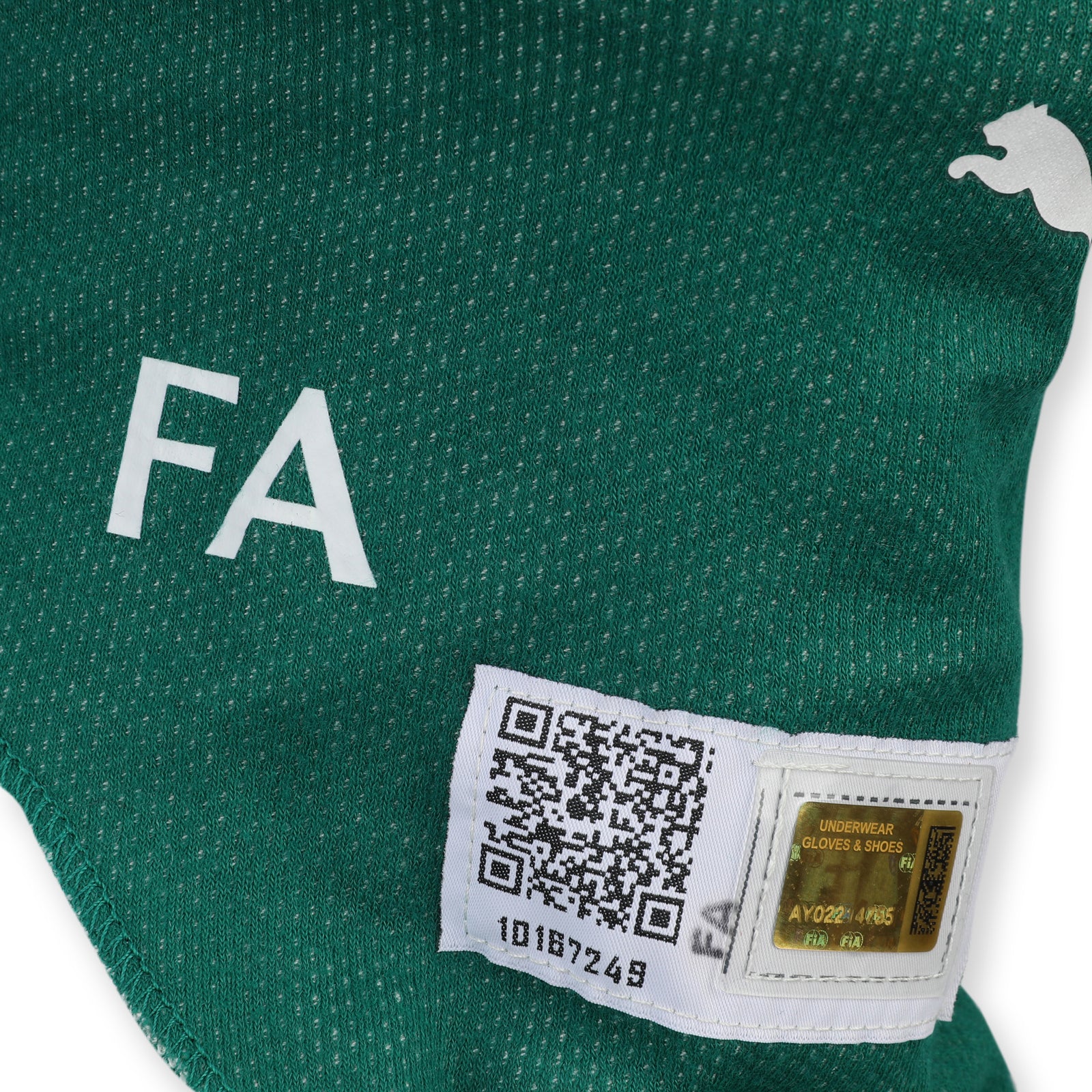 LOT 003 - Fernando Alonso Un-Signed Aston Martin Aramco F1 Team 2025 Grand Prix Used Balaclava