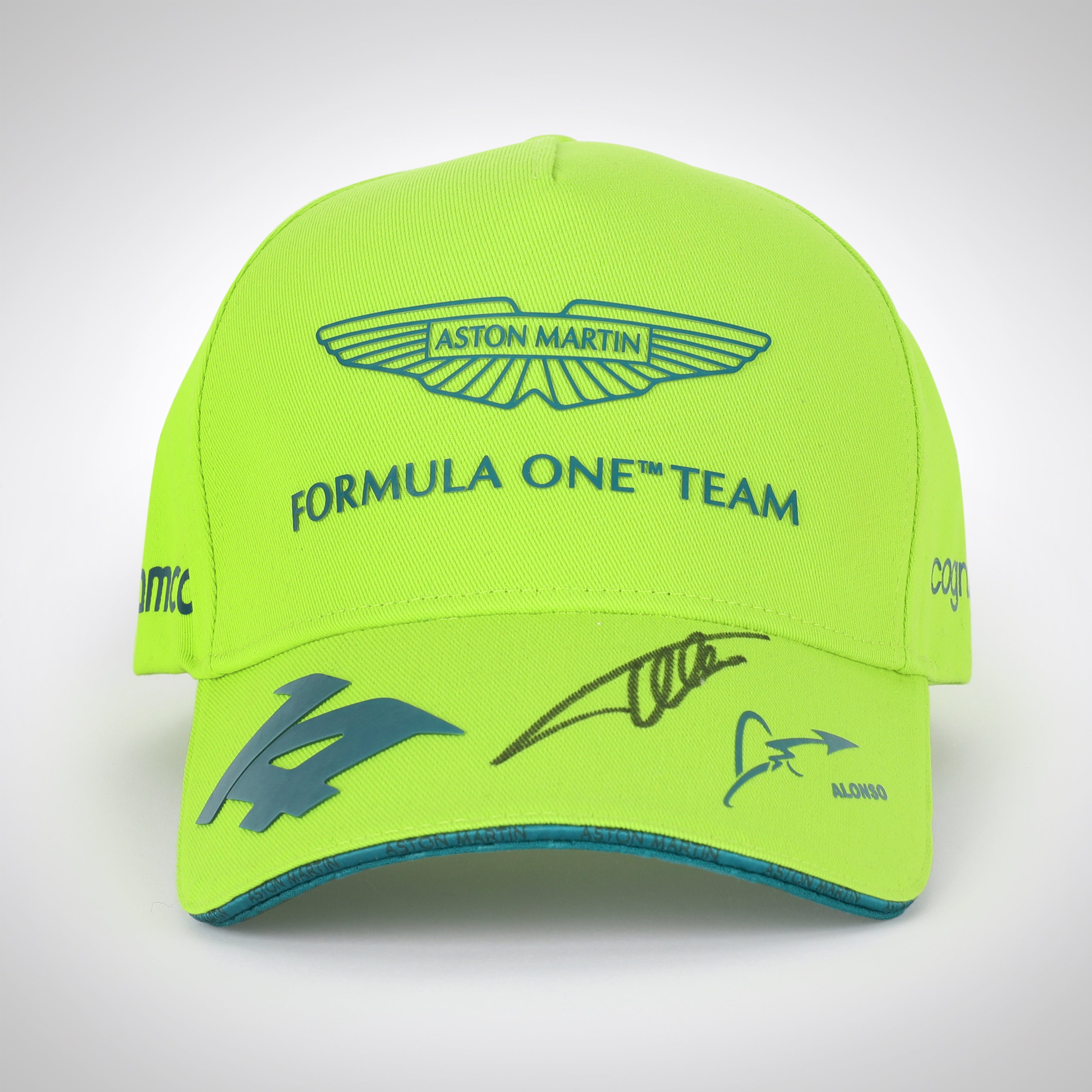 Fernando Alonso 2023 Signed Aston Martin Aramco Cognizant F1 Team Kimoa Cap