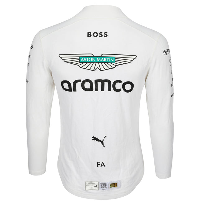 Auction LOT 036 - Fernando Alonso 2025 Aston Martin Aramco F1 ® Team White Nomex