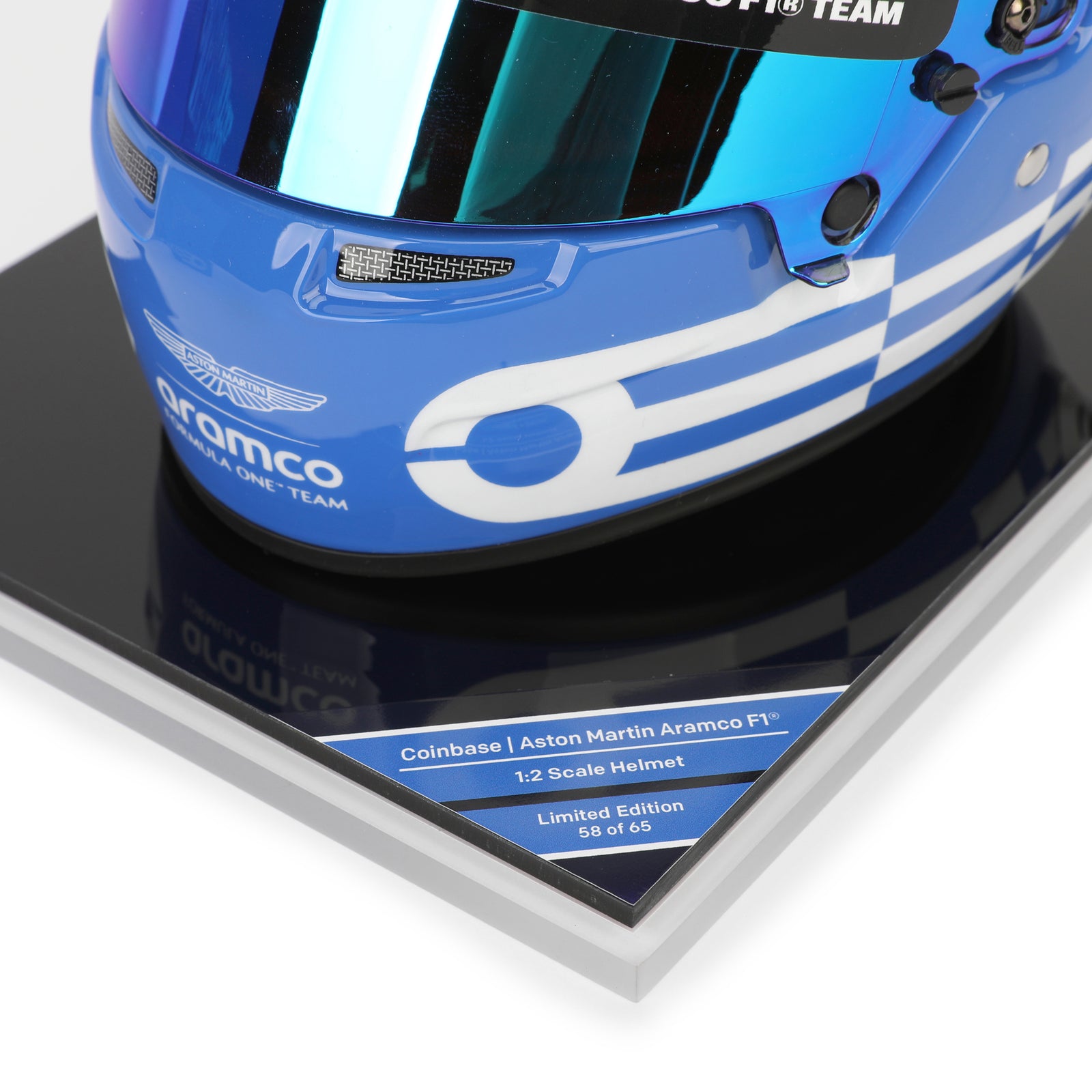 The Miami Auction LOT 001 - Fernando Alonso & Lance Stroll 2025 Dual Signed Mini Helmet