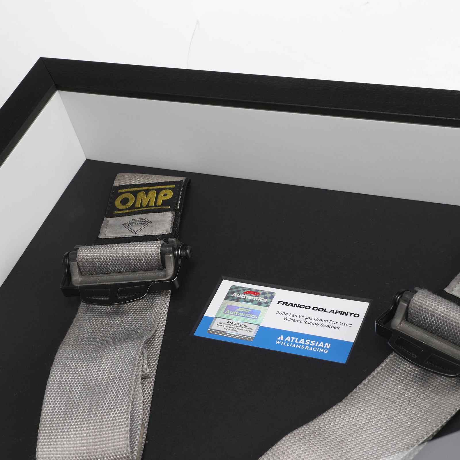 LOT 616 - Franco Colapinto 2024 Grand Prix Used Williams Racing Seatbelts - Las Vegas GP
