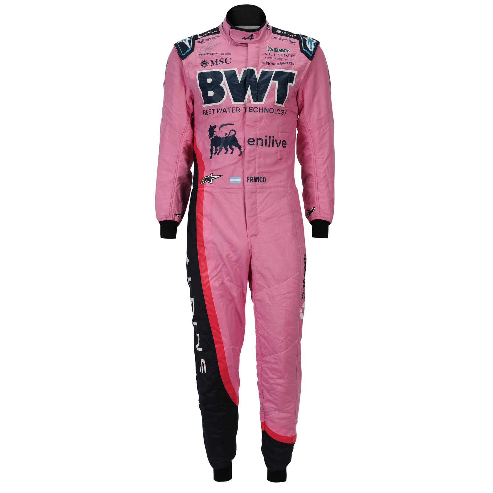 Franco Colapinto Signed 2025 Grand Prix Used Alpine F1 Team Racewear Bundle - Austrian GP