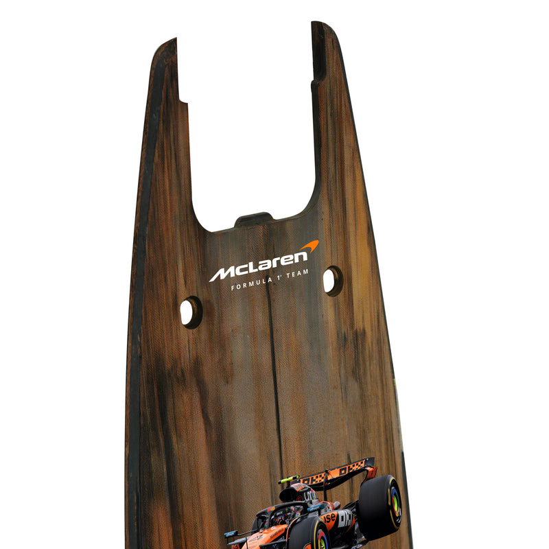 Lando Norris 2025 McLaren Grand Prix Used Front Skid Plank Wall Art - Japanese GP