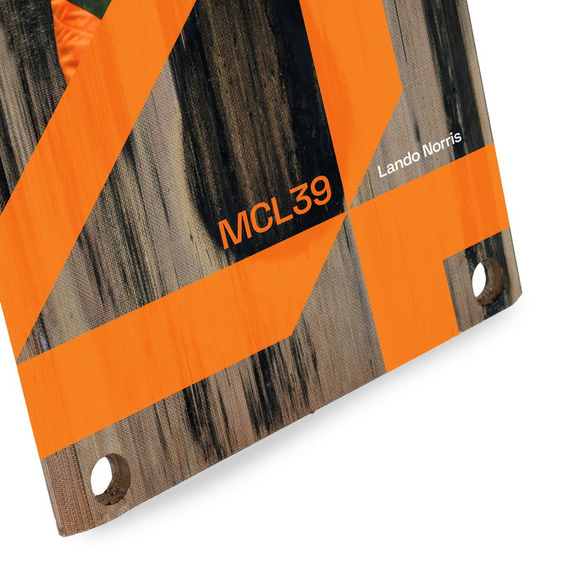Lando Norris 2025 McLaren Formula 1 Team Race Used Front Skid Plank Wall Art - Chinese GP