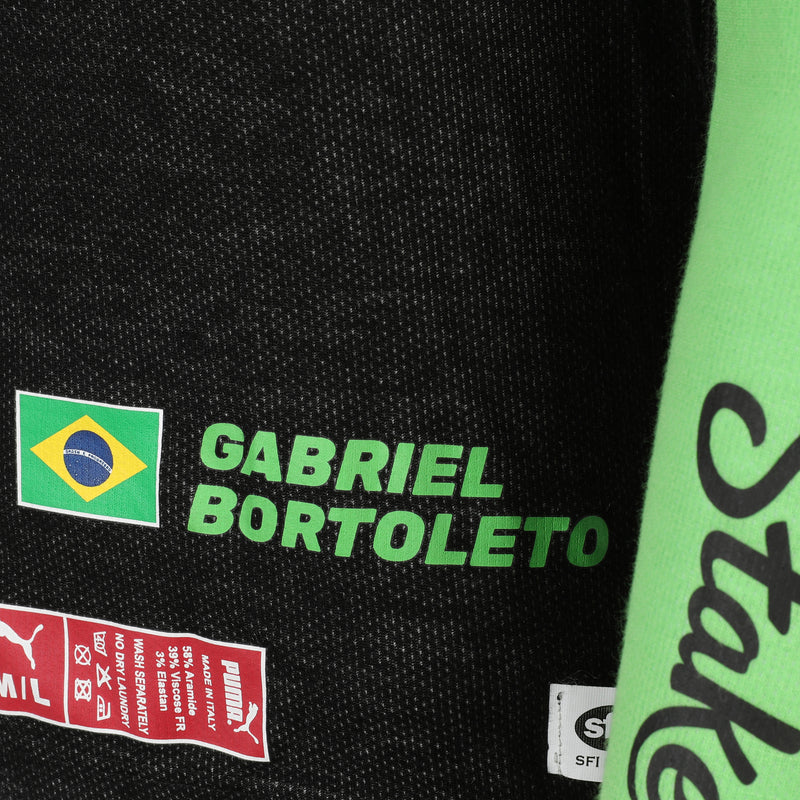 Gabriel Bortoleto Stake Sauber 2025 Signed Nomex - Green and Black