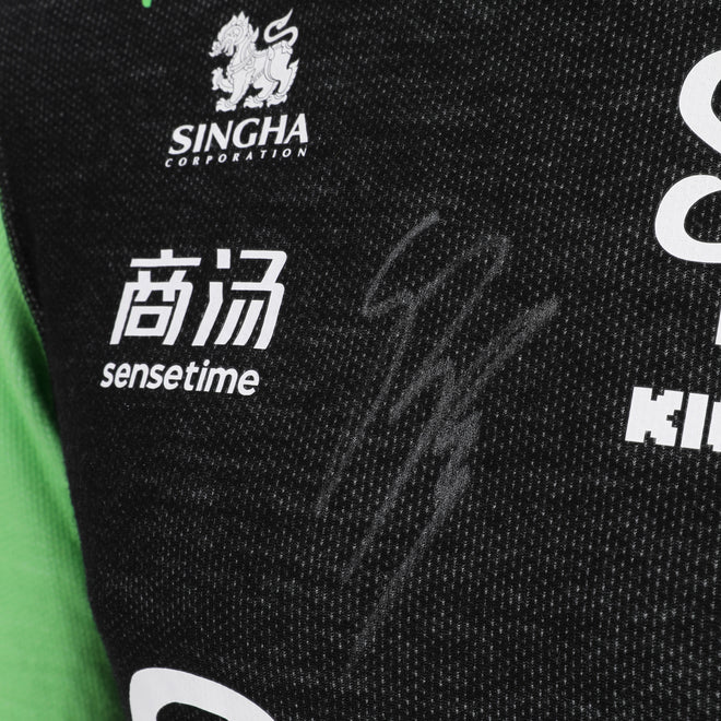 LOT 050 - Gabriel Bortoleto Stake Sauber 2025 Signed Nomex - Green and Black