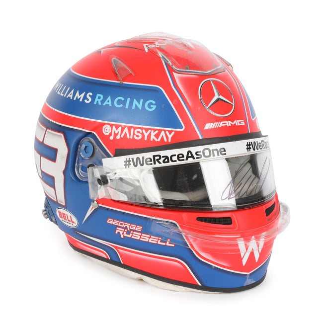 LOT 012 – George Russell 2021 Signed Grand Prix Used Helmet