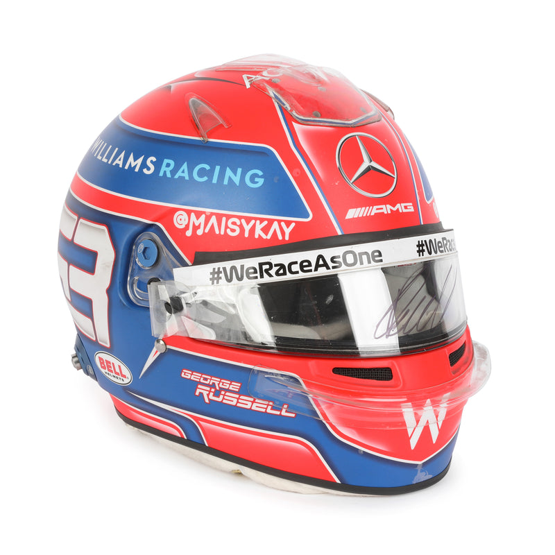 LOT 012 – George Russell 2021 Signed Grand Prix Used Helmet