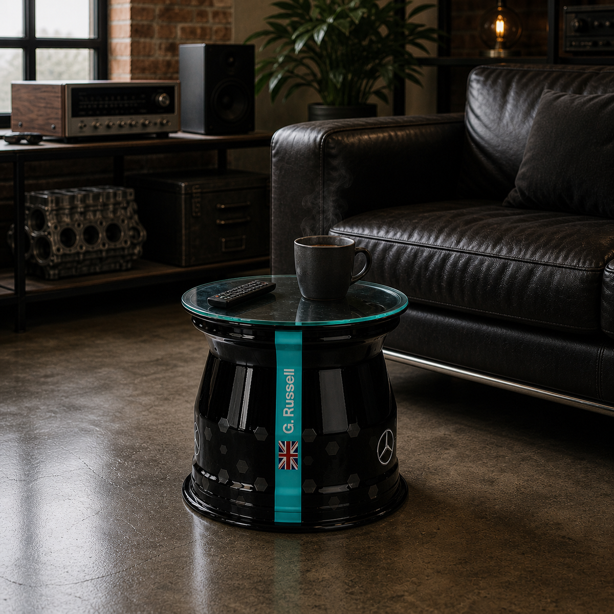 Amg Table George Russell Mercedes AMG Rear Wheel Rim Table | F1 Memorabilia – F1 ...