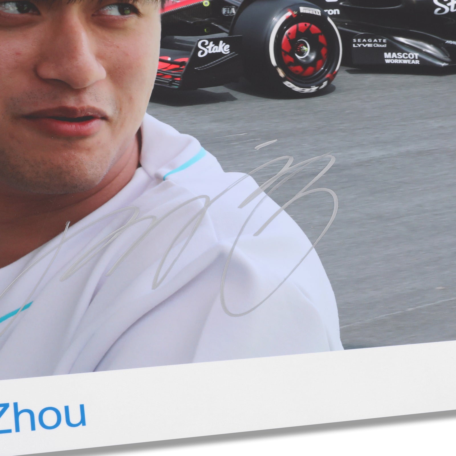 LOT 571 - Guanyu Zhou 2023 Alfa Romeo Signed Poster - Make-A-Wish