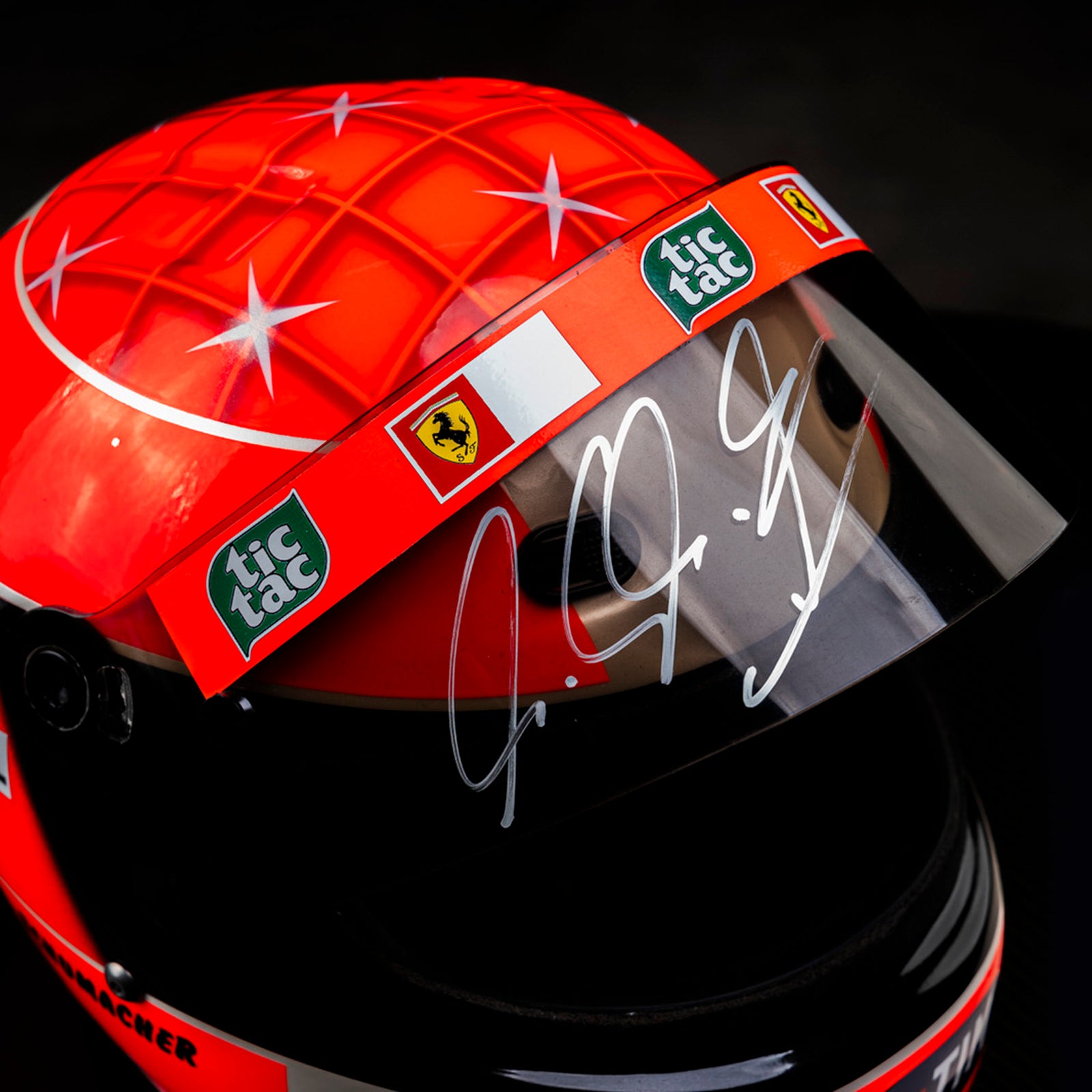 Miami Auction LOT 011 - Michael Schumacher 2000 Ferrari Helmet - Replica Signed 1 Of 30