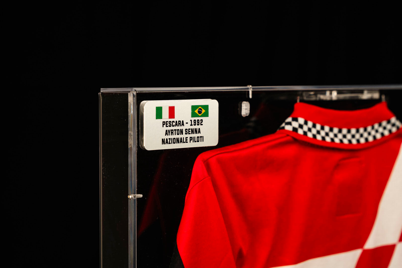 The Miami Auction LOT 002- Ayrton Senna 1992 Nazionale Piloti Shirt - Signed Framed