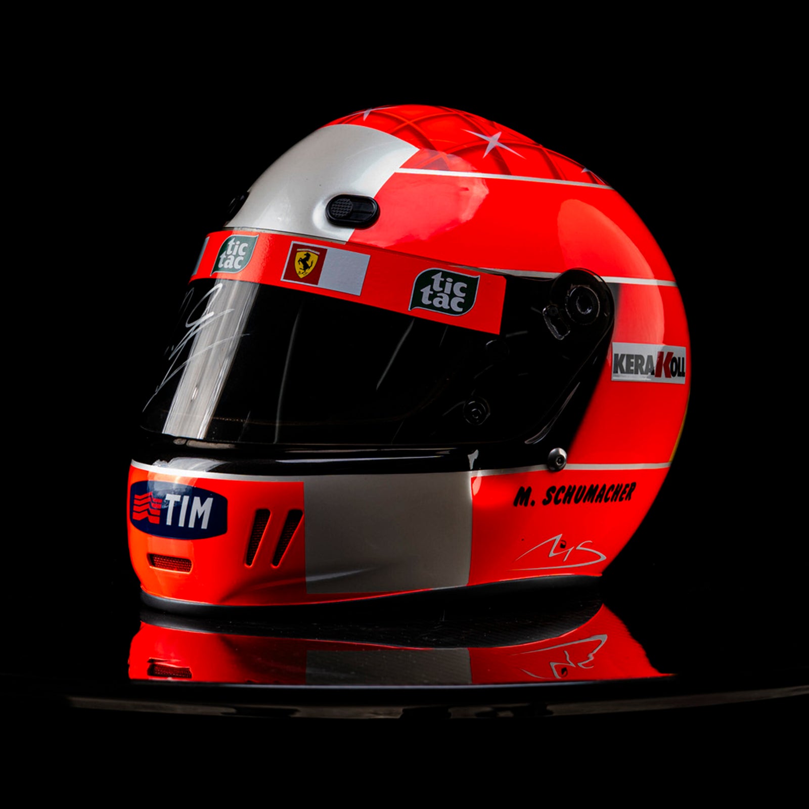 Miami Auction LOT 011 - Michael Schumacher 2000 Ferrari Helmet - Replica Signed 1 Of 30