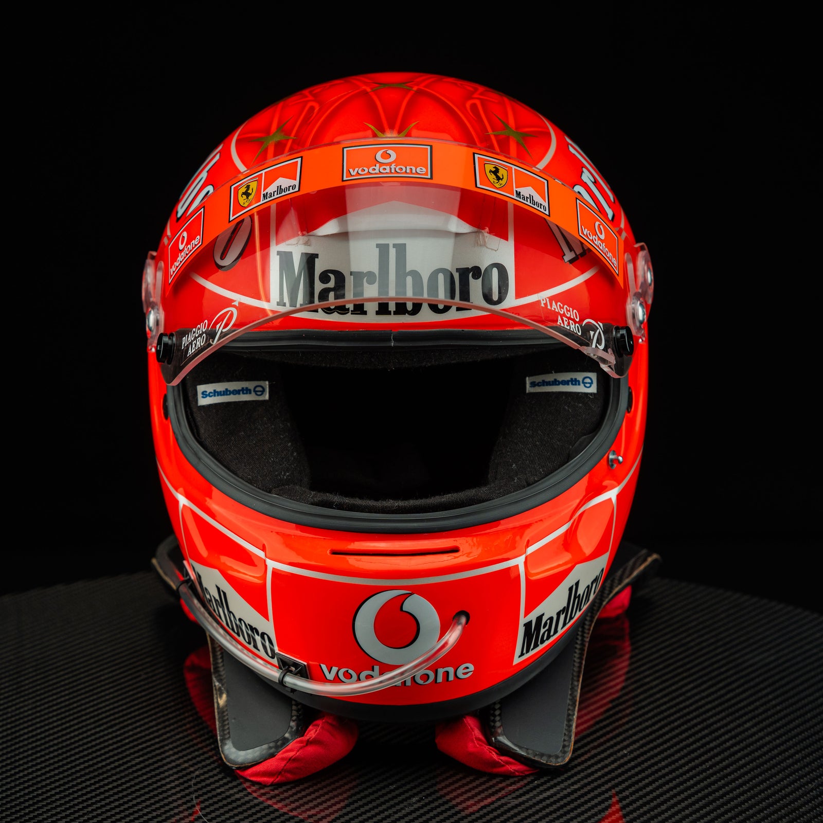 Michael Schumacher 2004 Helmet - Monza Replica Signed with HANS device