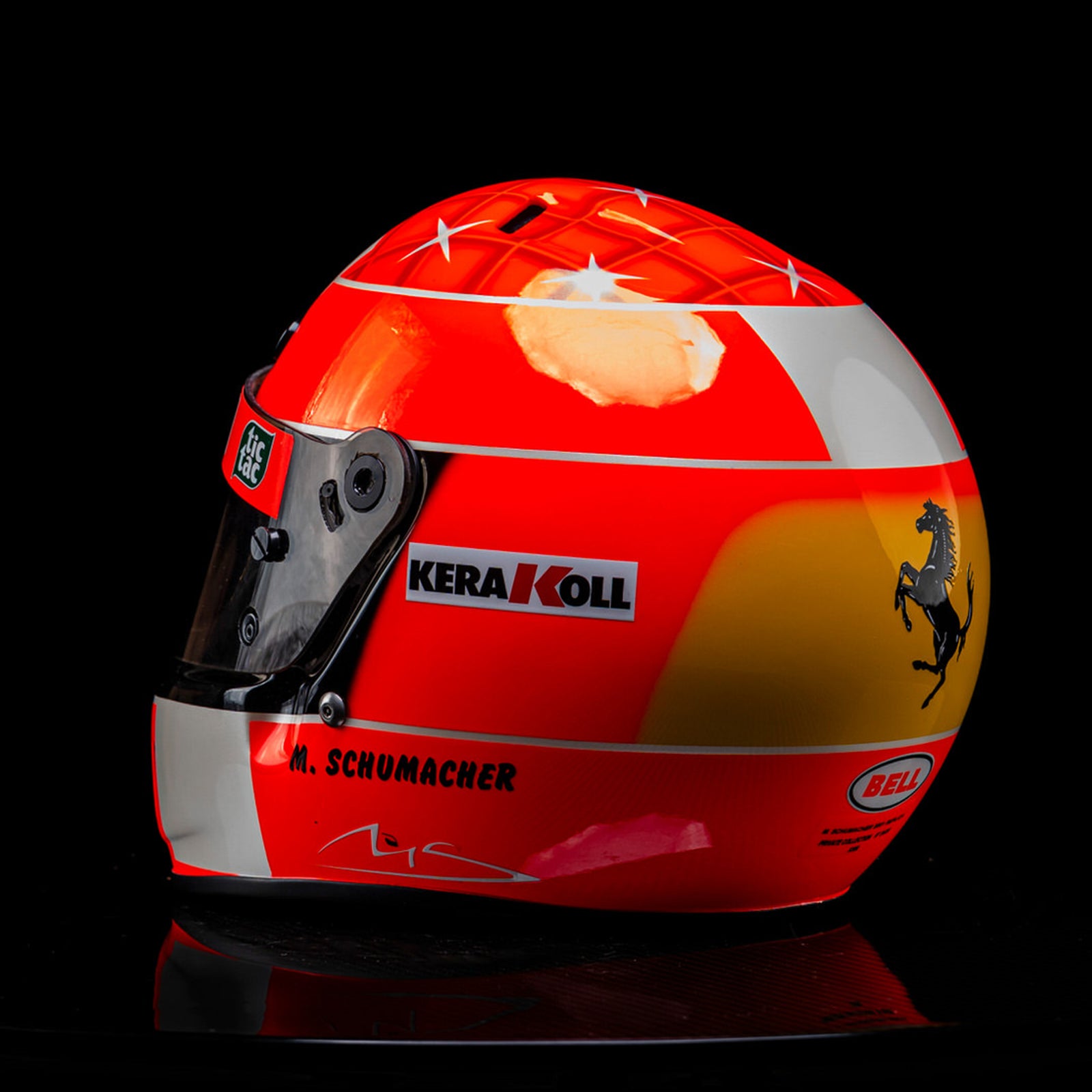 Miami Auction LOT 011 - Michael Schumacher 2000 Ferrari Helmet - Replica Signed 1 Of 30