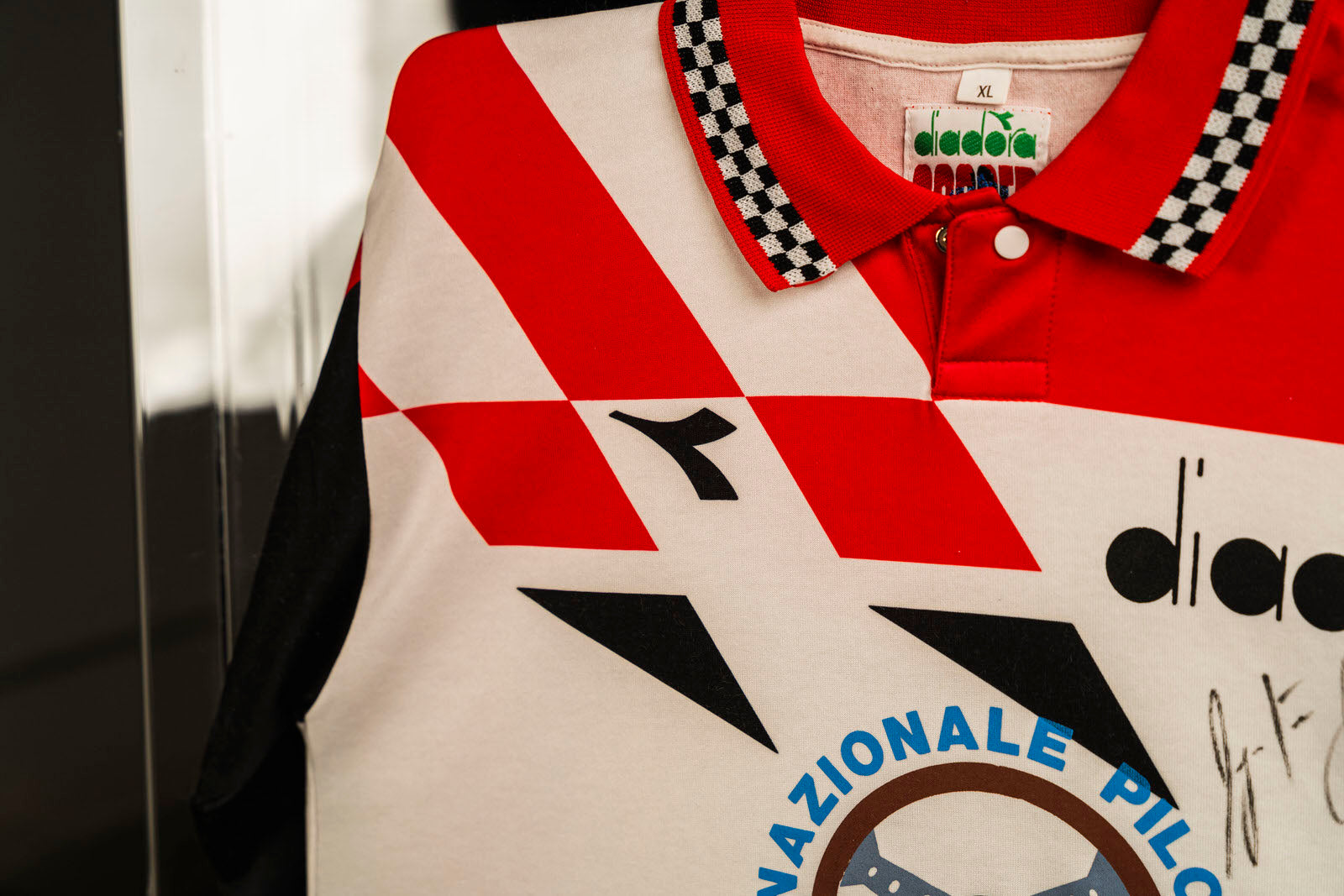 The Miami Auction LOT 002- Ayrton Senna 1992 Nazionale Piloti Shirt - Signed Framed