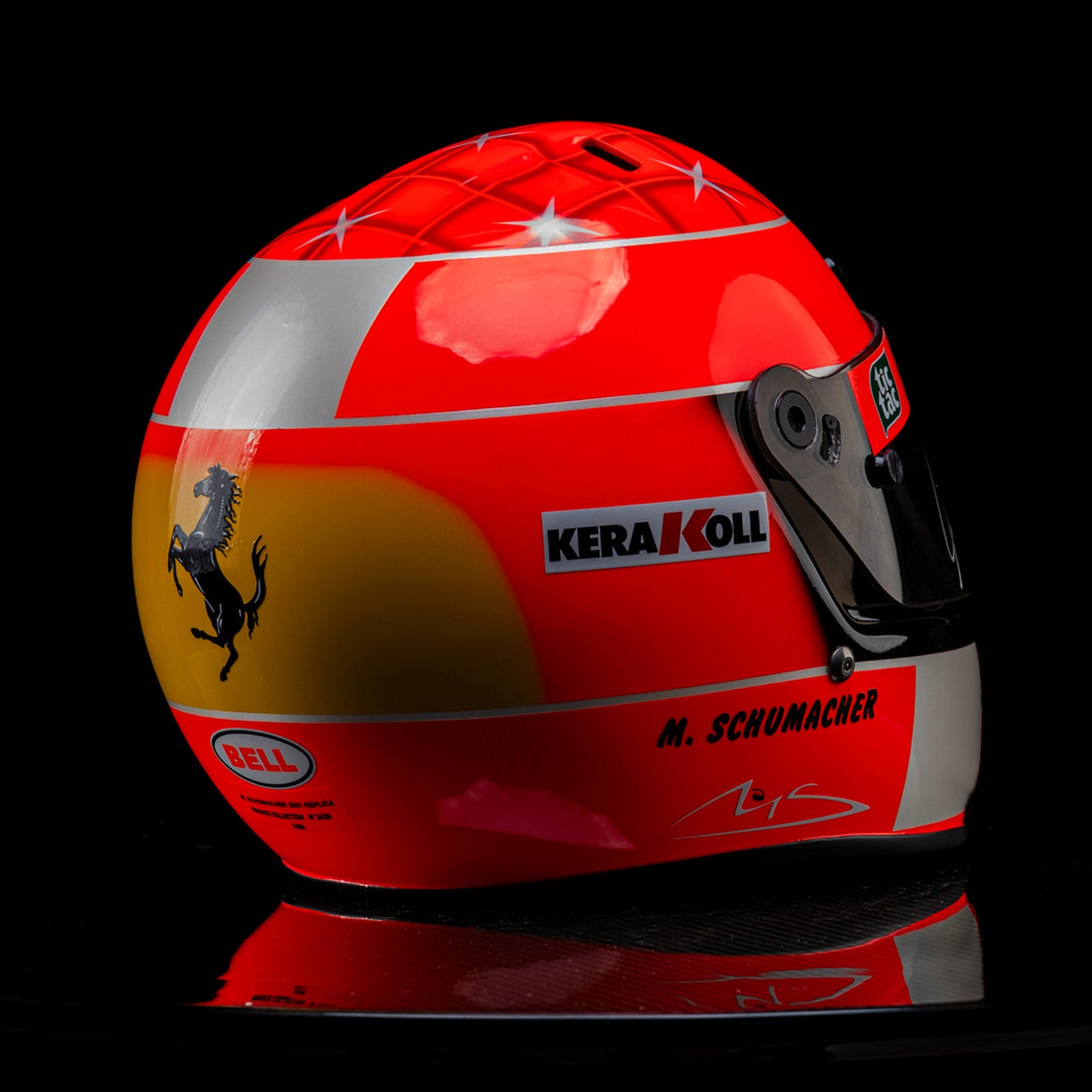 Miami Auction LOT 011 - Michael Schumacher 2000 Ferrari Helmet - Replica Signed 1 Of 30