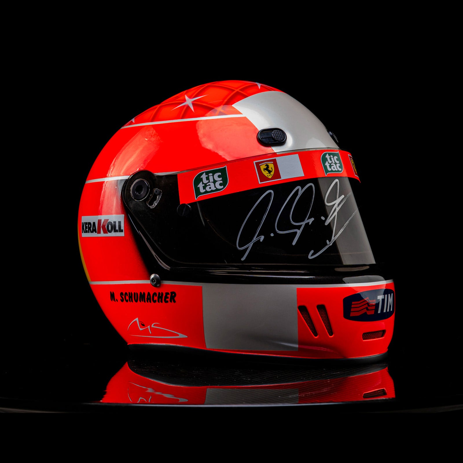 Miami Auction LOT 011 - Michael Schumacher 2000 Ferrari Helmet - Replica Signed 1 Of 30
