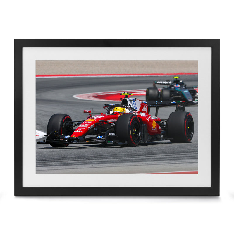 Lewis Hamilton 2026 Scuderia Ferrari Framed Print - Barcelona GP
