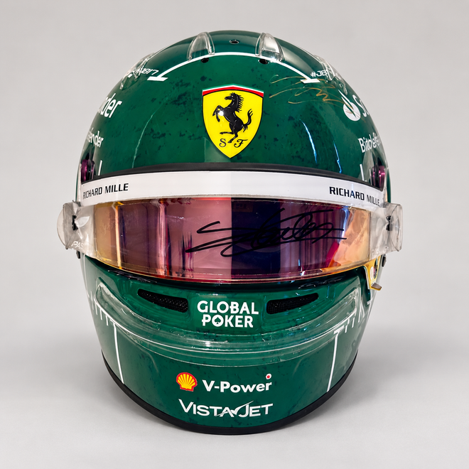 The Austin Auction LOT 026 - Charles Leclerc Signed 2023 Scuderia Ferrari Race Spare Helmet – United States GP