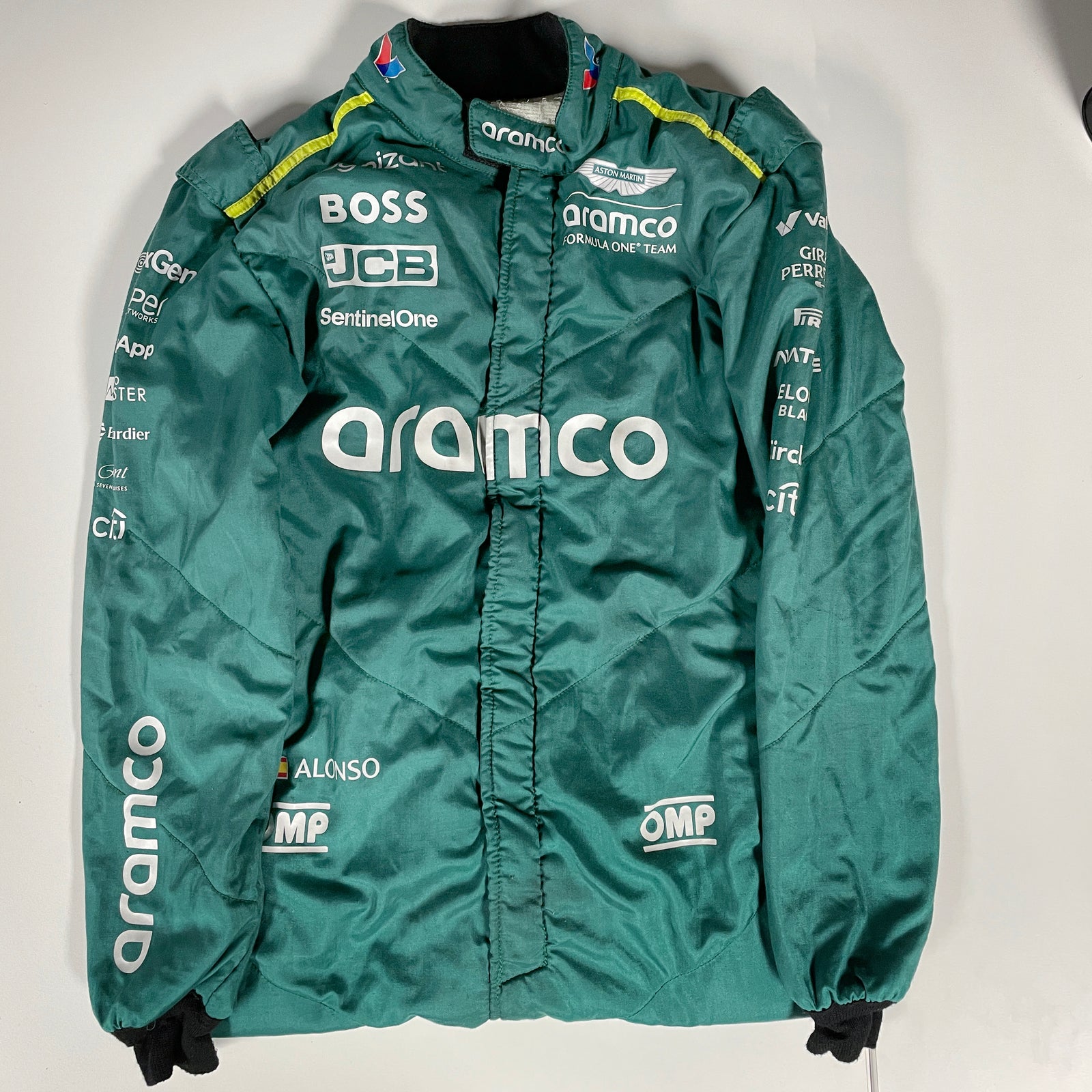 LOT 612 - Fernando Alonso Un-Signed 2024 Aston Martin Aramco Formula One Team Grand Prix Used Suit
