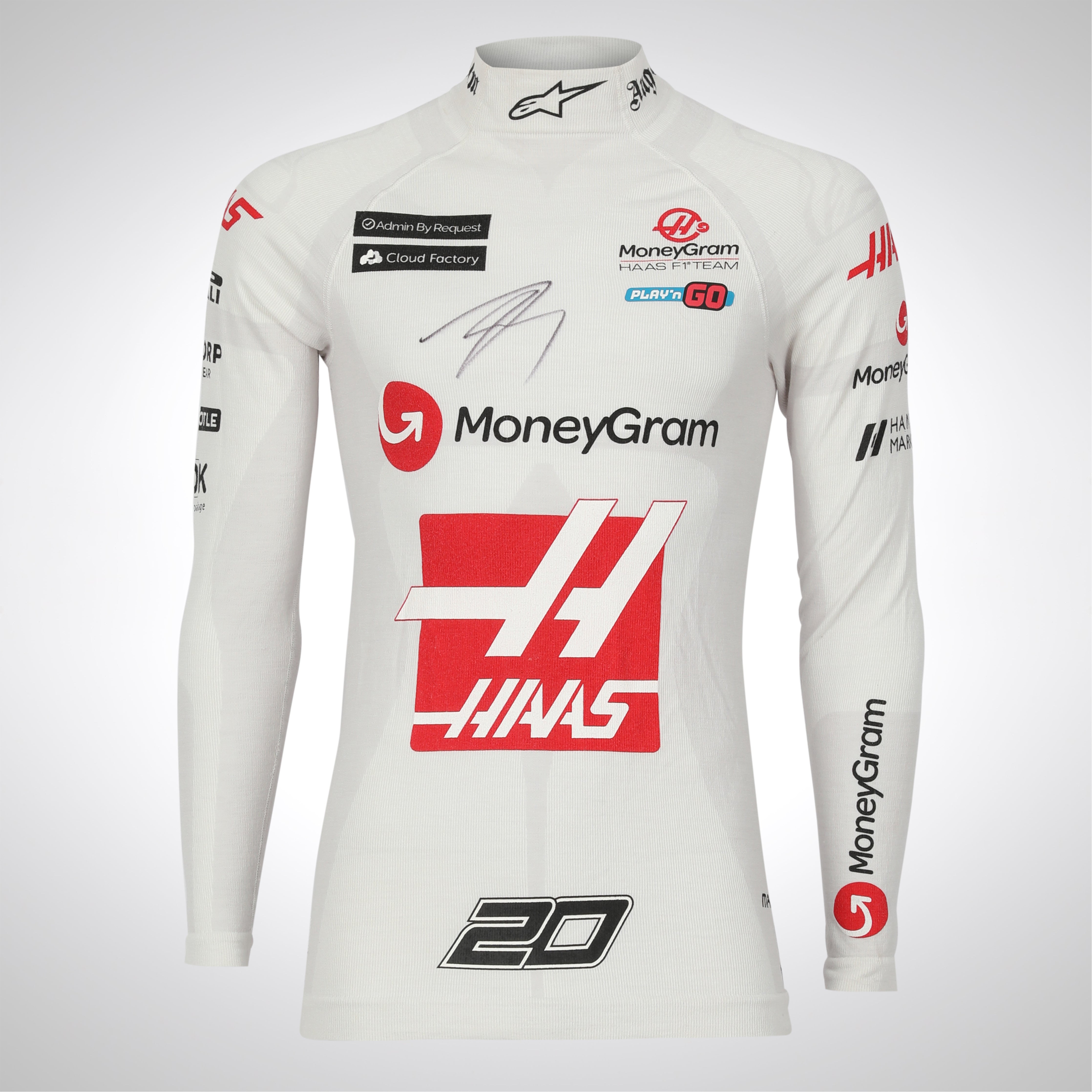 Kevin Magnussen 2023 Signed Haas F1 Team Grand Prix Spec Nomex Top - Vegas GP