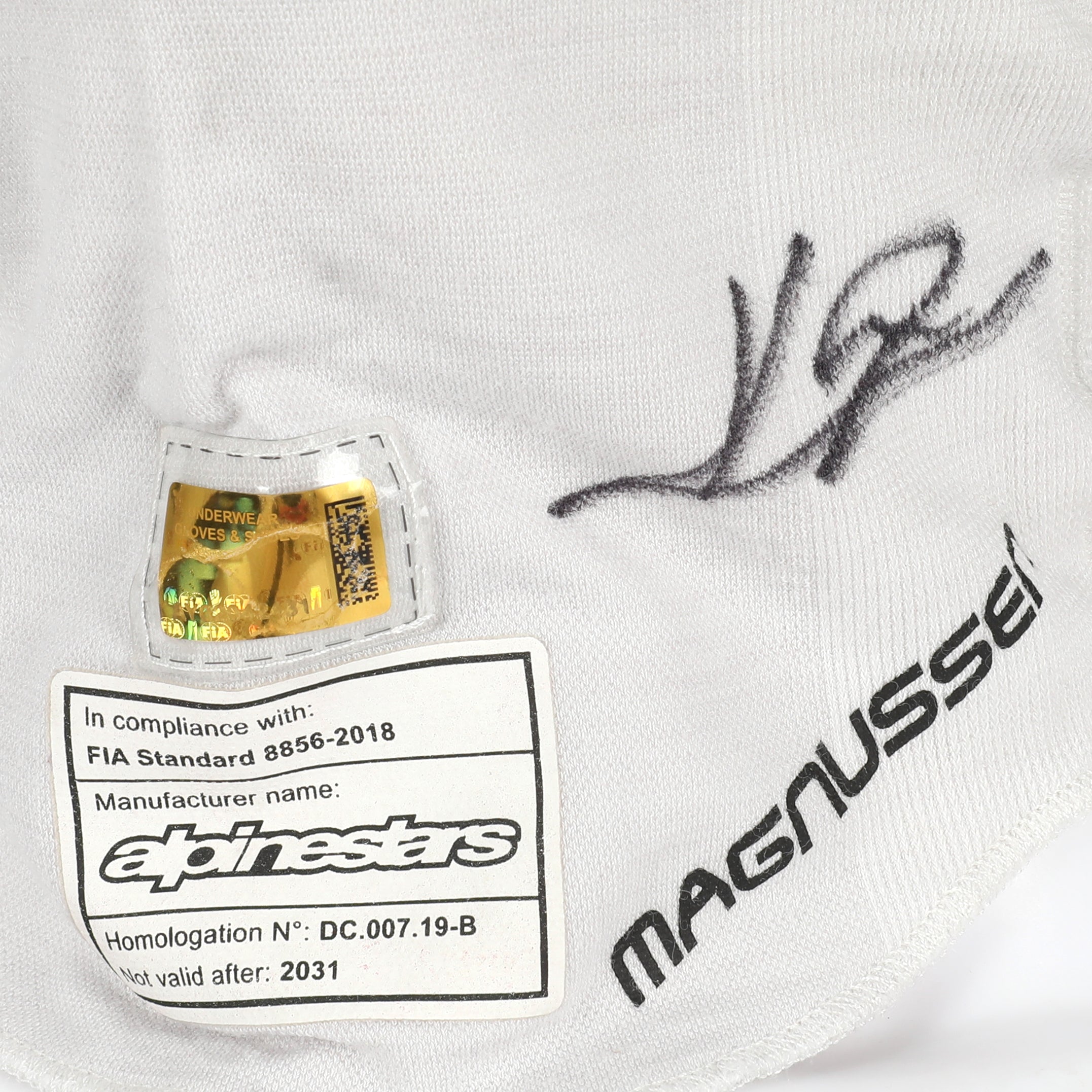 Kevin Magnussen Signed 2024 Season Moneygram Haas F1 Team Grand Prix Used Balaclava