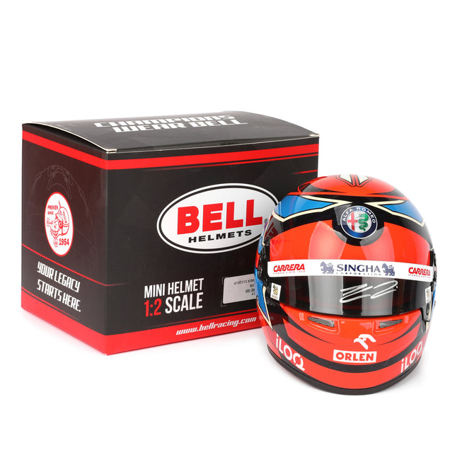 LOT 605 - Kimi Raikkonen 2021 1:2 Signed Mini Helmet