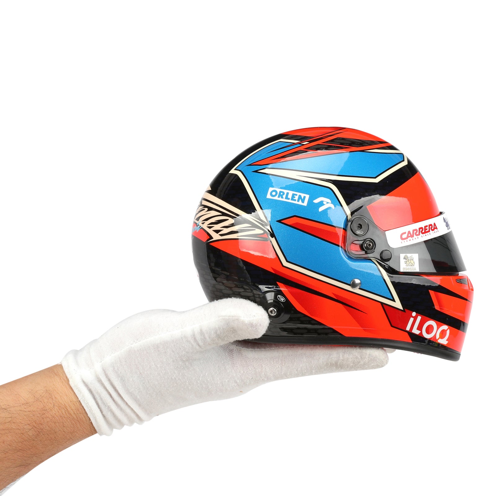 LOT 605 - Kimi Raikkonen 2021 1:2 Signed Mini Helmet