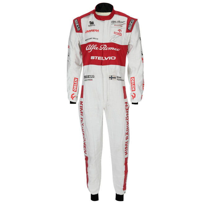 The Austin Auction LOT 008 - Kimi Raikkonen Signed Alfa Romeo 2021 Suit