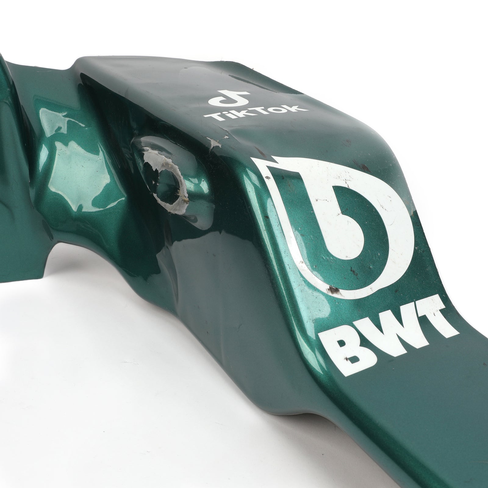 Auction LOT 057 - Lance Stroll 2021 Aston Martin Aramco F1 ® Team Headrest Bonded Assembly